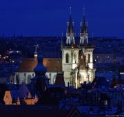Noční Praha - kostel Matky Boží před Týnem | fotografie